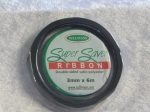 3mm x 6m Double Sided Satin Ribbon Black